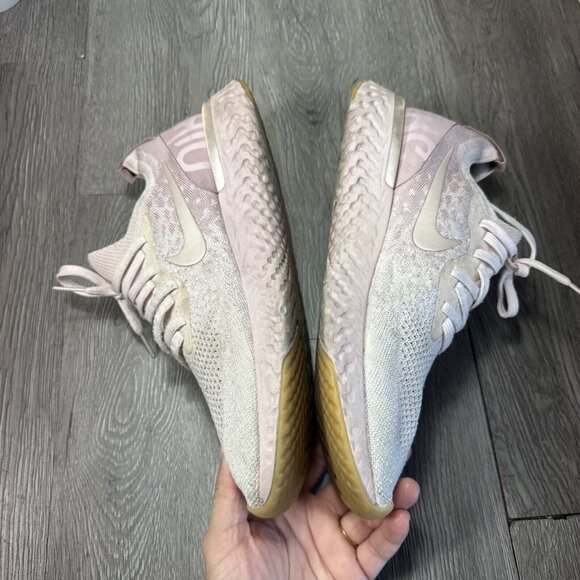 Nike Men\'s Size 11.5 Epic React Flyknit Running Shoes AQ0067-600 Pearl Pink main image 6
